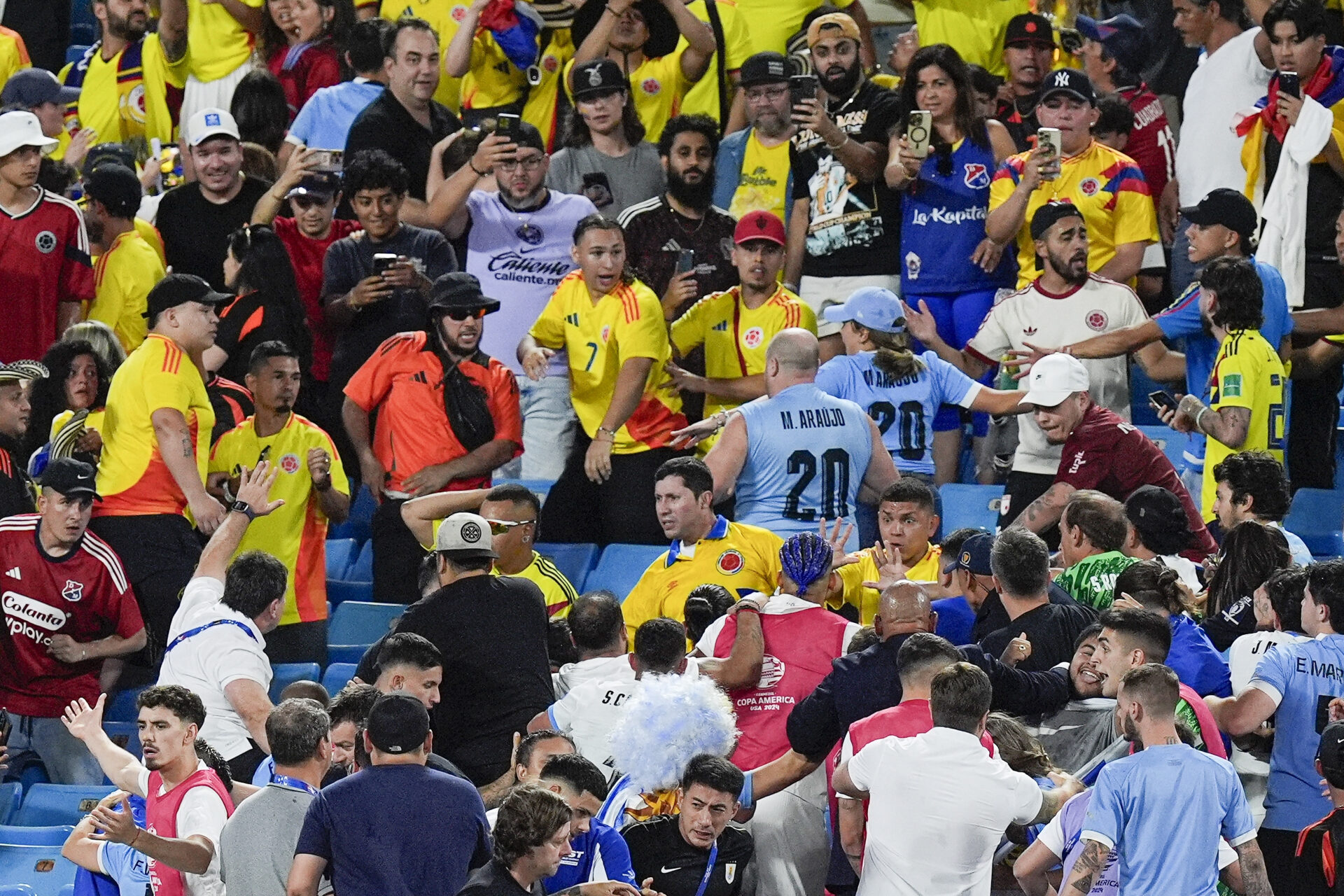 Massive Brawl Breaks Out Between Players & Fans In The Stands At Copa América Semifinal [VIDEOS]