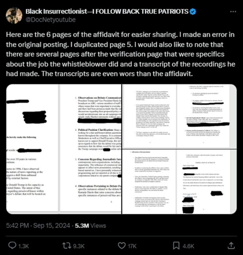Social Media Split Over Alleged ABC Whistleblower’s Affidavit Following(02)